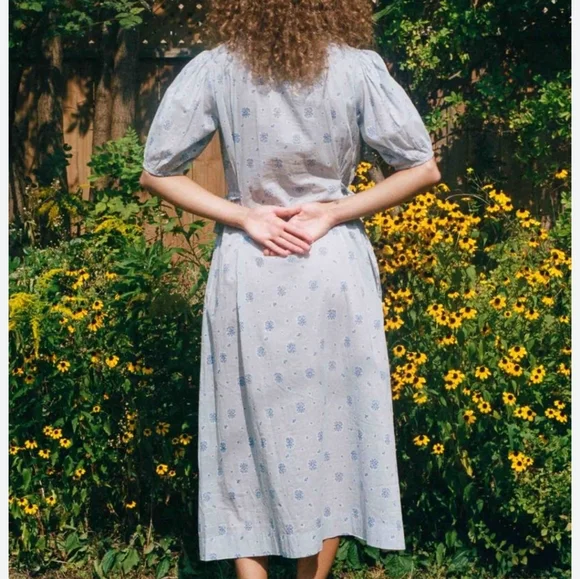 Ciao Lucia Clotilde Dress In Dandelion In Blue XXS - Picture 5 of 14